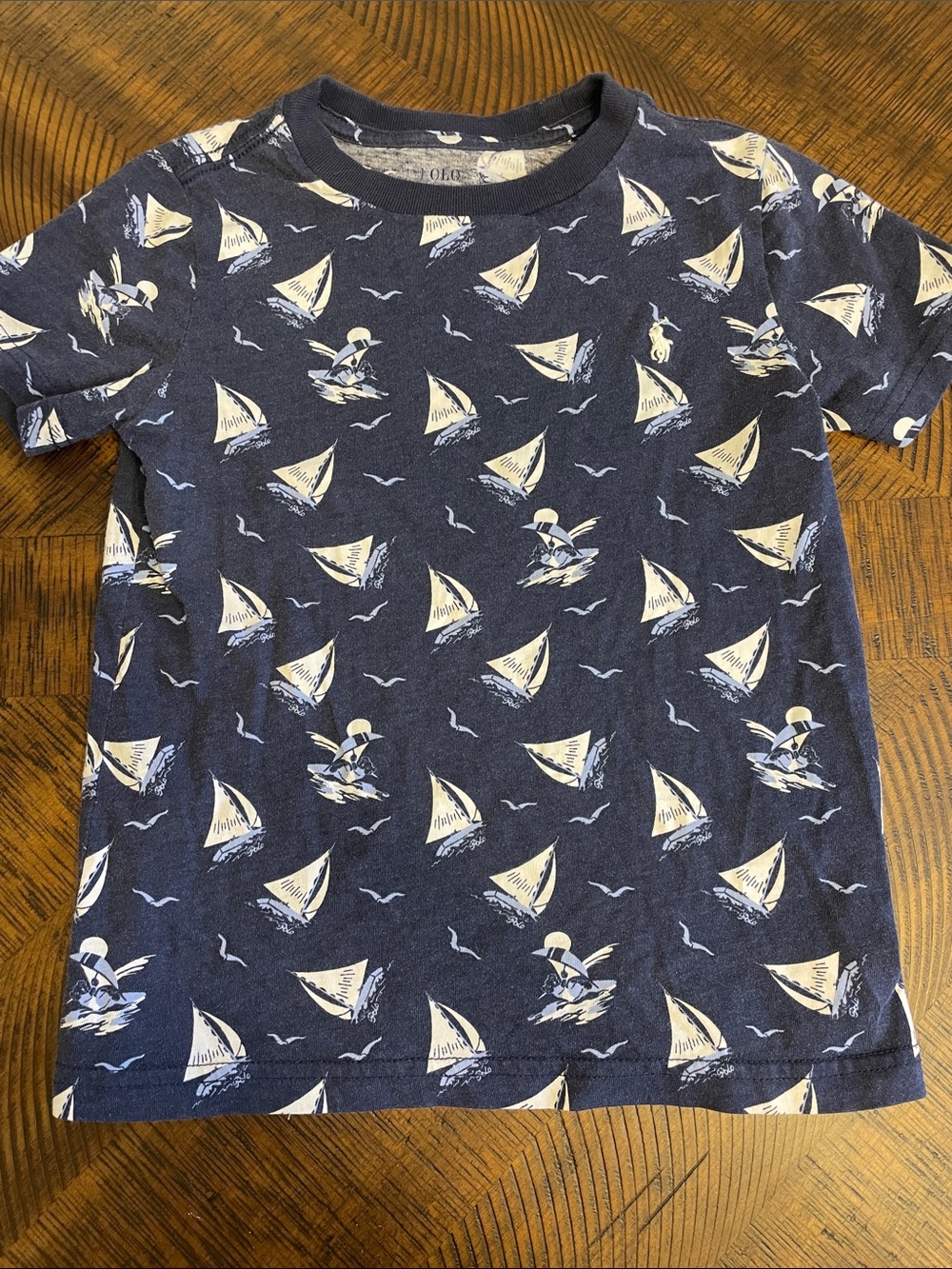 Polo by Ralph Lauren Navy Sailboat Print Short Sleeve Tee